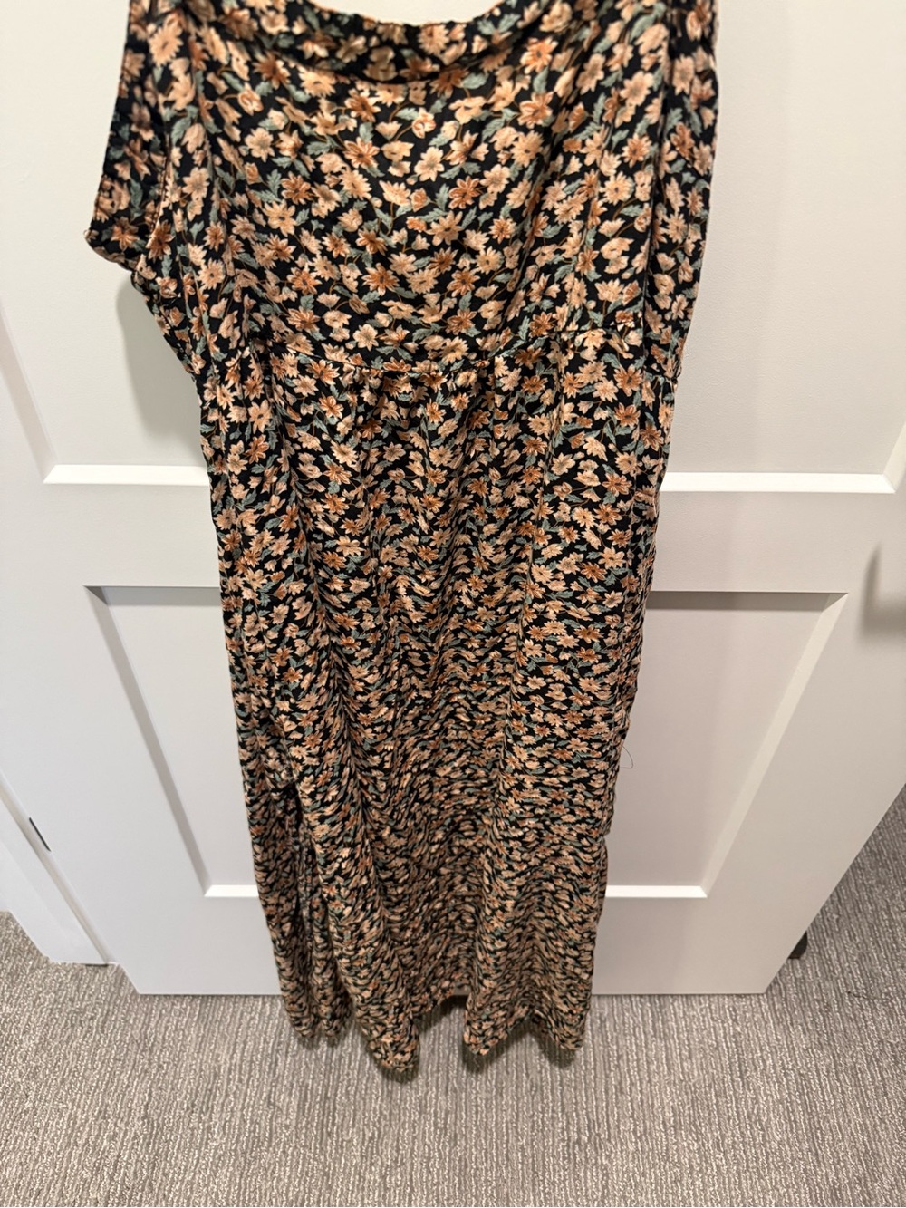 Natural Life Floral Midi Dress Women’s Boho Cottagecore Sleeveless Sundress L/XL - Picture 3 of 6